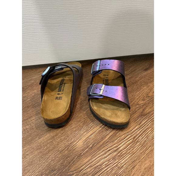 Birkenstock Slide Sandals Shimmery Iridescent Purple Birko-Flor® EUR 39 - Picture 4 of 7
